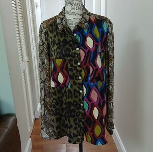 Alembika‎ Long Sleeve Multi Print Blouse